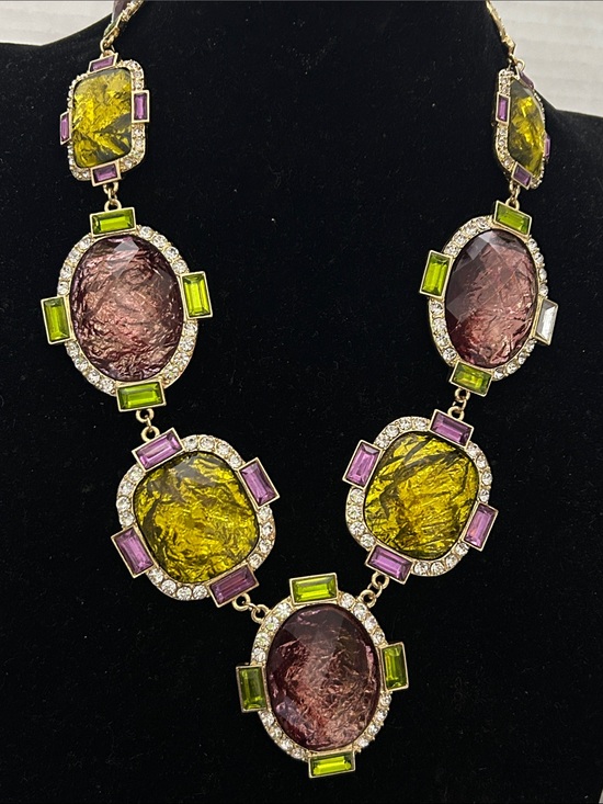 Scassi Jewelry - Vintage Jewelry Set by Scassi combination large purple and green stones